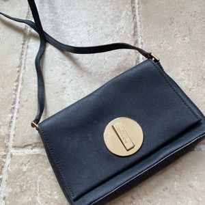 Kate Spade black leather shoulder bag